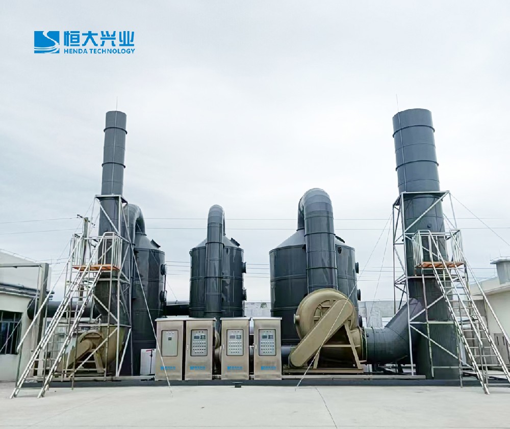 廣東省某上市集團70000風(fēng)量酸堿、有機廢氣處理工程案例